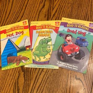 Vintage 90s Road to Reading Kids Children Books Learning Bundle Lot set of 3